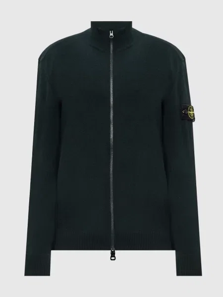 Кардиган з вовни Stone Island зелений