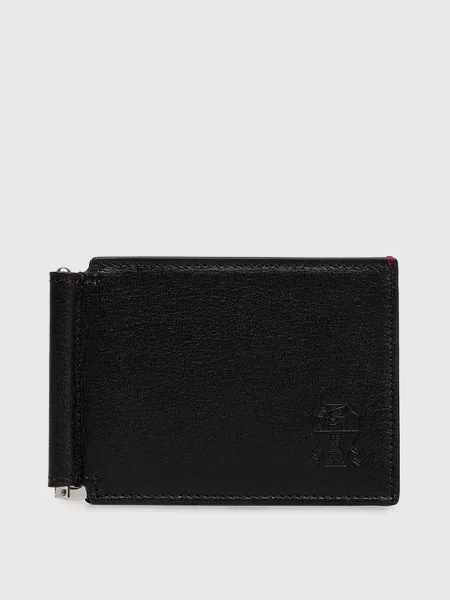 Кожаный кошелек Brunello Cucinelli черный