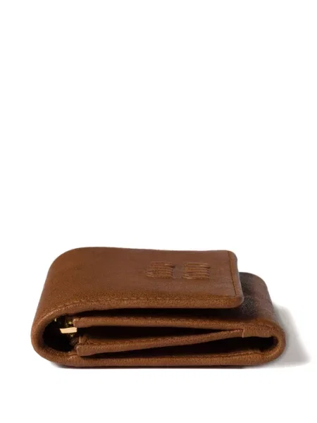 Portofel Miu Miu din piele maro