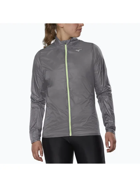 Дамско яке за бягане Mizuno Aero grey сиво