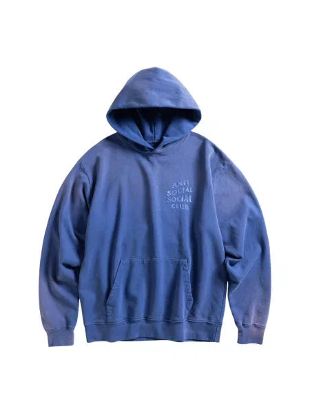 Bluza z kapturem Anti Social Social Club z kapturem niebieska