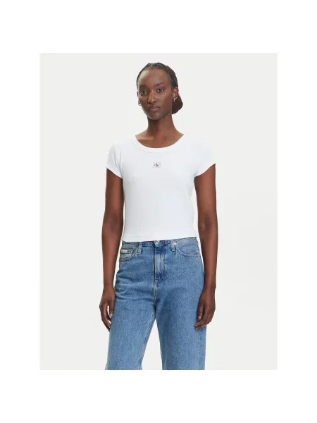 T-Shirt Calvin Klein Jeans λευκό