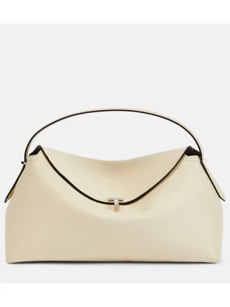 Usnjena torbica Toteme bela