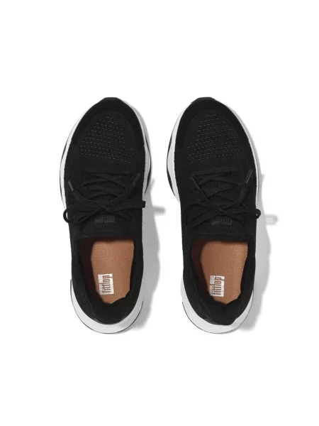 Sneakerși Fitflop tricotate negru