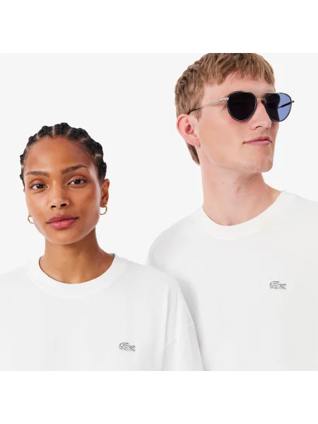 Футболка Lacoste из джерси белая