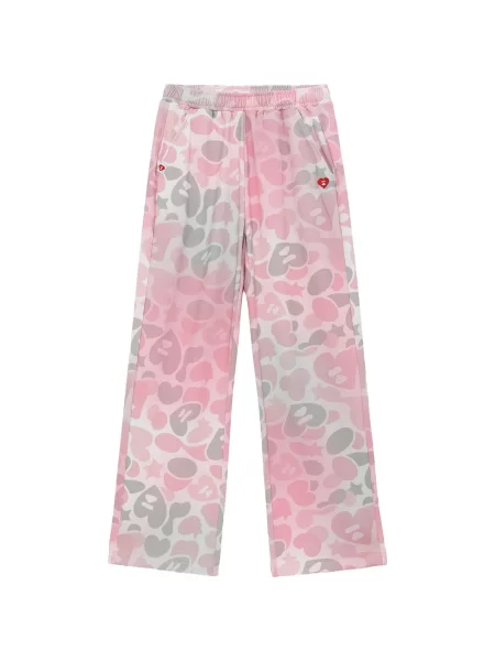 Spodnie Apee™ By *a Bathing Ape® z nadrukiem do biegania różowe