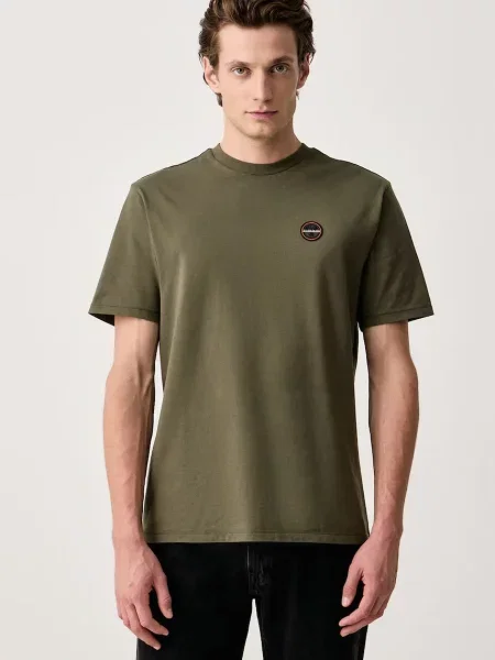 Napapijri tricou pentru bărbați din S-Badge verde