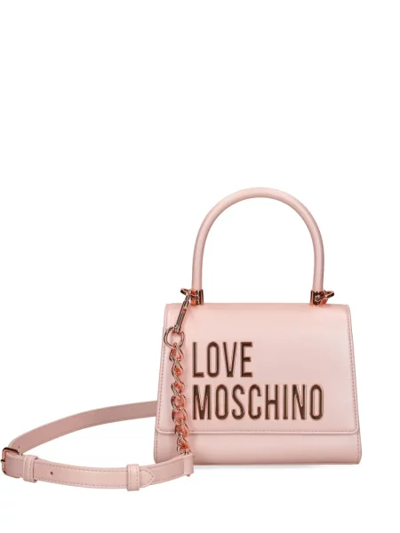 Geantă Love Moschino cu autograf roz