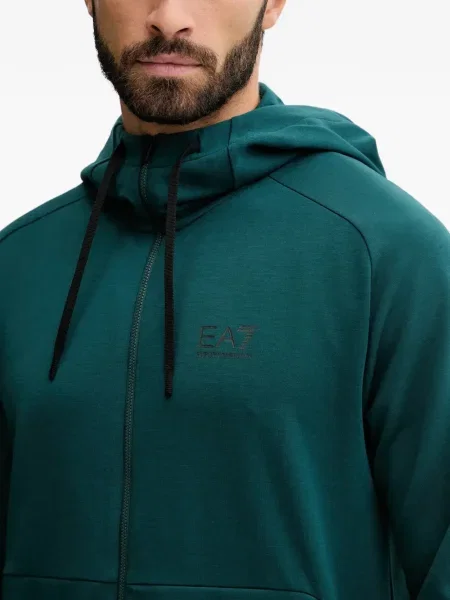 Trening Ea7 Emporio Armani cu glugă verde