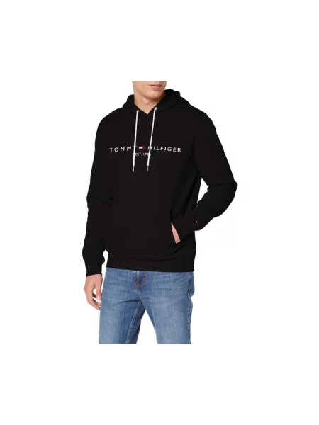 Tommy Hilfiger Bluza Z Kapturem schwarz czarna