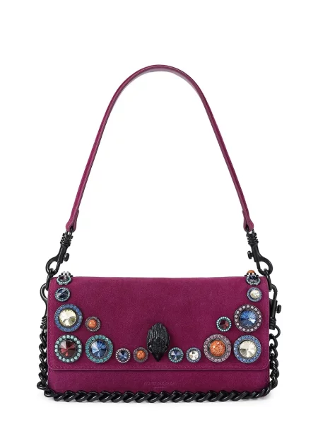 Kurt Geiger London geantă pentru femei din piele întoarsă SLOANE violet