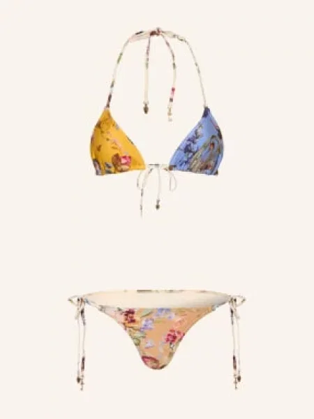 Zimmermann Trójkątne Bikini Patience Spliced beige beżowy