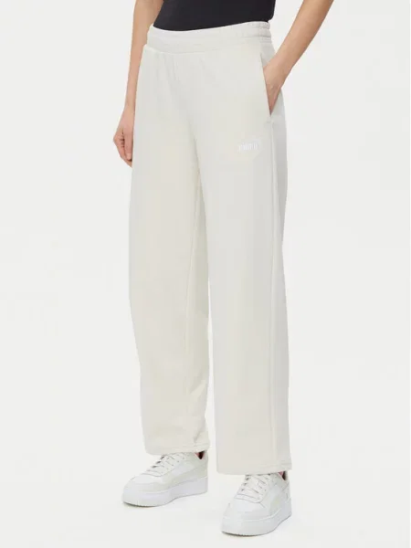 Puma Sportinės kelnės Ess Small No. 1 Logo Straight Fit smėlio