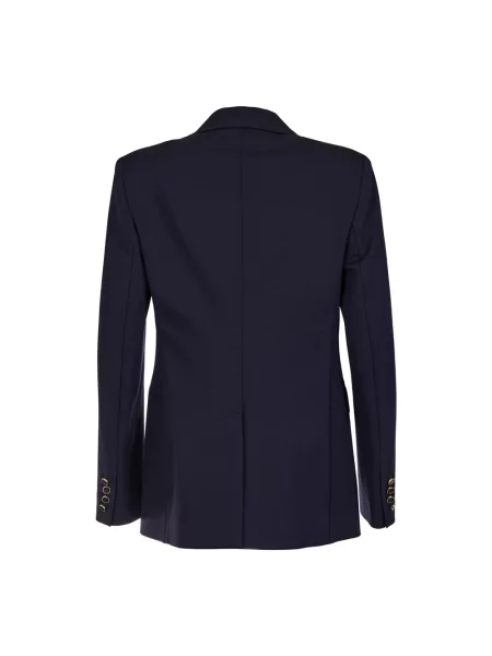 Dzianinowa marynarka Max Mara Studio dwurzędowa niebieska
