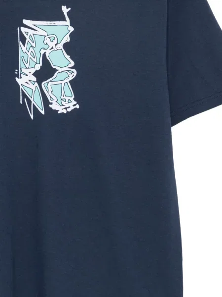 Tricou Stüssy cu imagine albastru