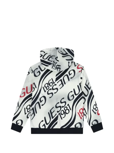Bluza z kapturem dziecięca Guess biała