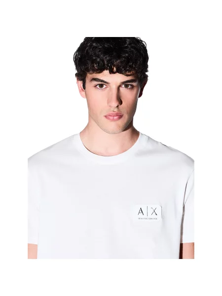 ARMANI EXCHANGE Tricou argintiu / murdar alb