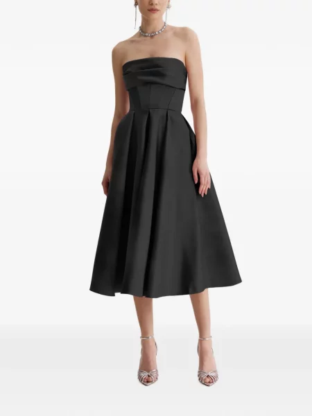 Rochie midi Framboise fără bretele negru
