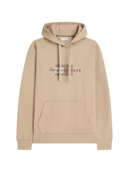 Hanorac cu glugă Tommy Hilfiger cu imagine cu cordon