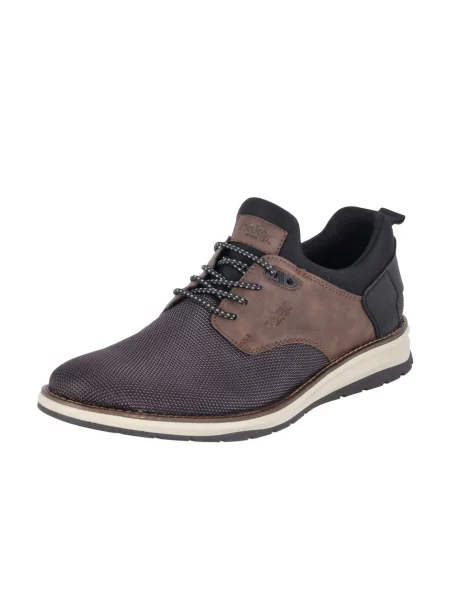 Rieker Pantofi cu șireturi sport maro închis negru
