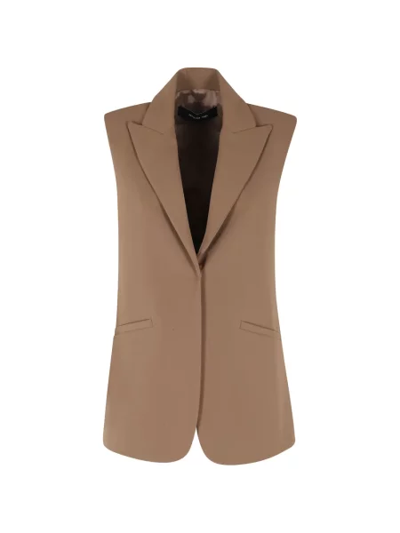 Kamizelka Federica Tosi z klapą brązowa