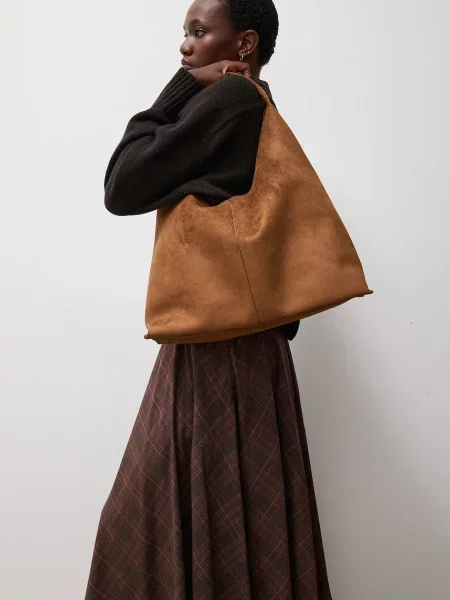 Műbőr shopper táska Answear.lab barna