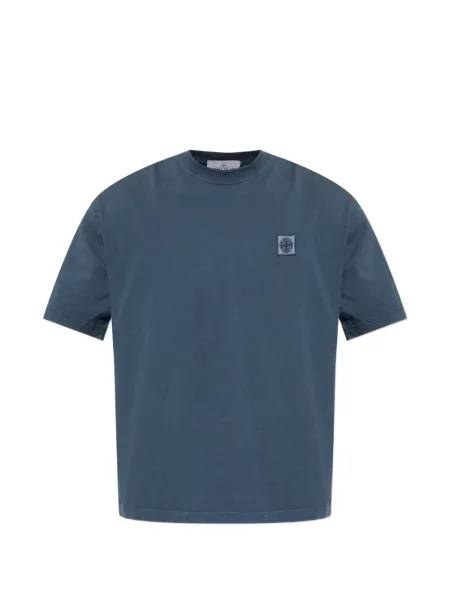 Tricou Stone Island cu strasuri albastru