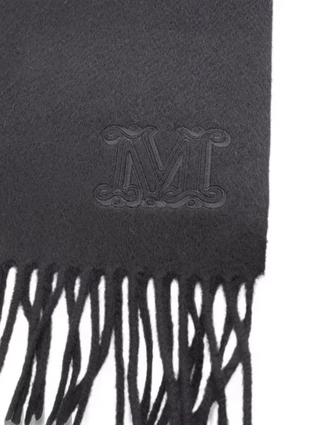 Fular Max Mara cu franjuri negru