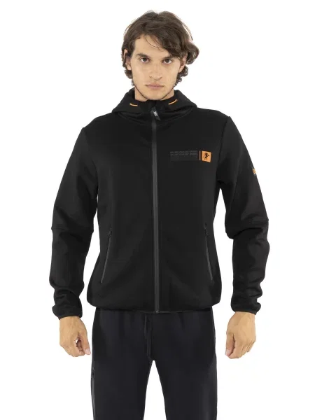 Zimowa bluza neoprenowa Leone Tech Herren z kapturem i reißverschlussem czarna