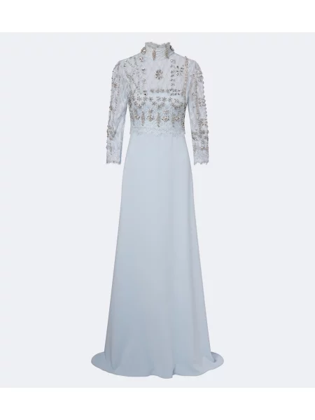 Rochie Costarellos din dantelă albastru