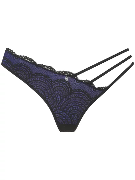LASCANA String bugyik lila fekete
