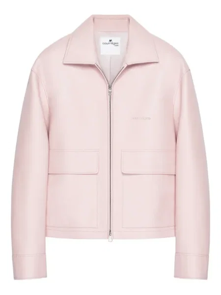Geanta de piele Courreges roz