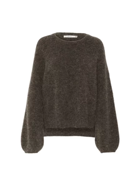 Sweter Gestuz wełniany brązowy