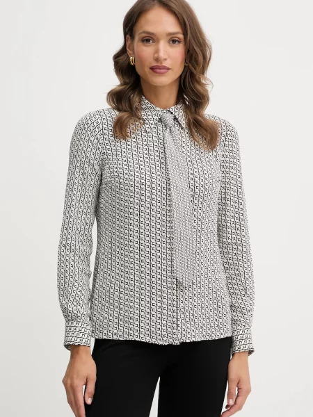 Elisabetta Franchi cămașă cu guler clasic regular bej