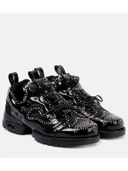 Sneakerși Noir Kei Ninomiya cu tepi negru
