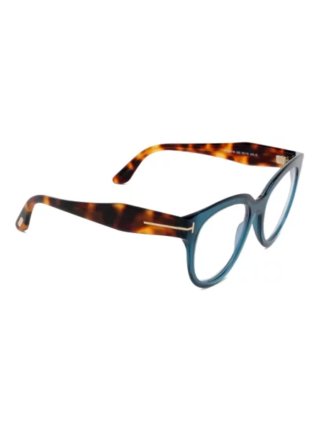 Kulaté sluneční brýle Tom Ford Eyewear modré