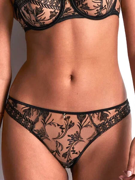 Женские трусики слип с низкой посадкой чорні