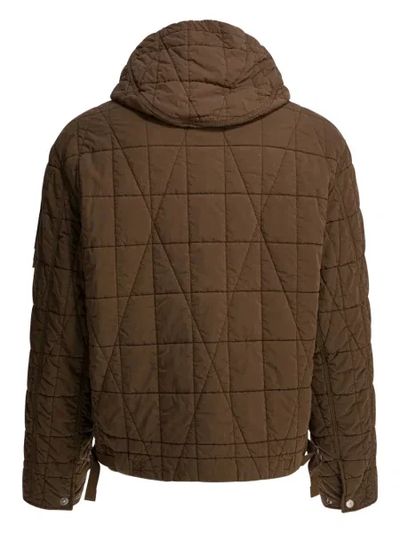 Geacă Stone Island cu glugă cu strasuri maro