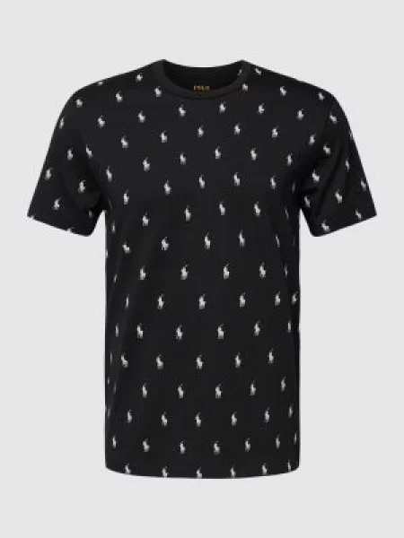Polo Ralph Lauren t-shirt piżamowy wzorzysta czarny