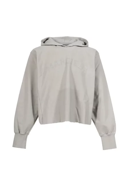 Decupat hanorac cu glugă Maison Margiela cu broderie gri