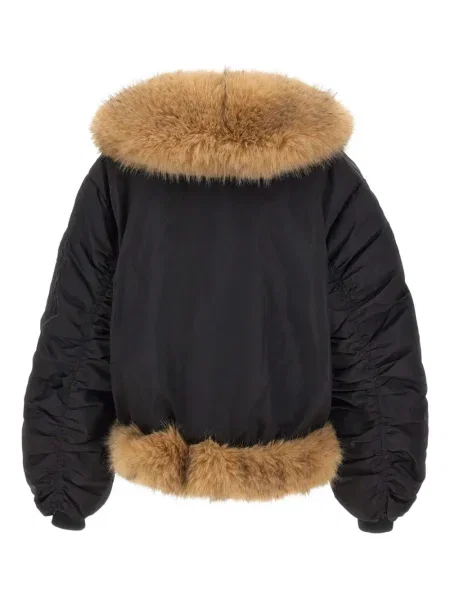 Sztuczne futro kurtka bomber Rotate Birger Christensen czarny