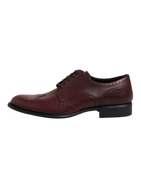 Derby Dolce And Gabbana sznurowany skórzany brązowy