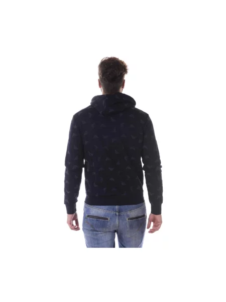 Bluza z kapturem Armani Jeans z kapturem niebieska