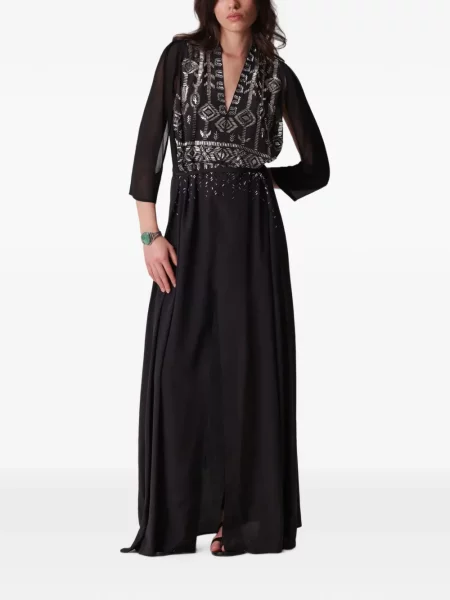 Rochie Fortela cu broderie negru