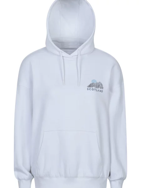 Bluza z kapturem Scotland Graphic o luźnym kroju Beige beżowa