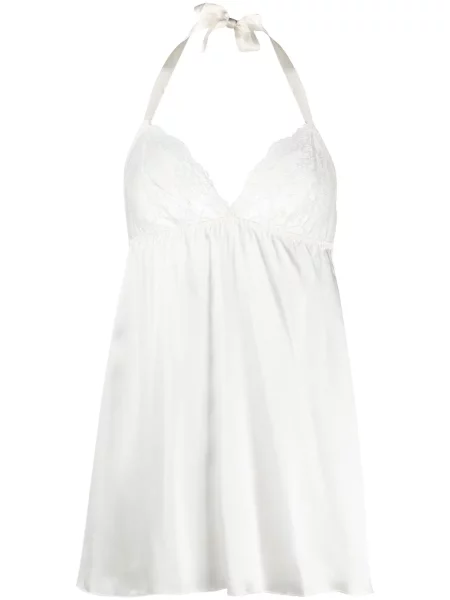 Jedwabne majtki Gilda & Pearl z perełkami białe