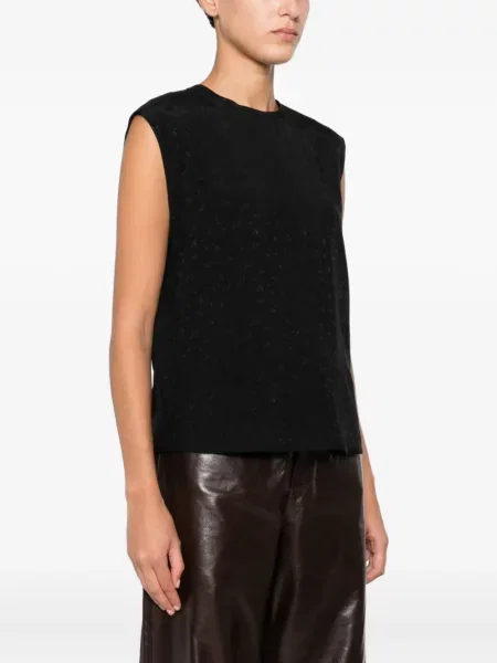 Top Pinko din jacard negru