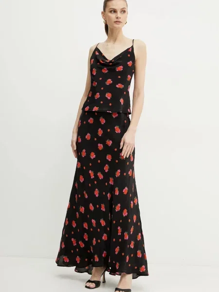 Bardot spódnica MONROE maxi rozkloszowana czarny