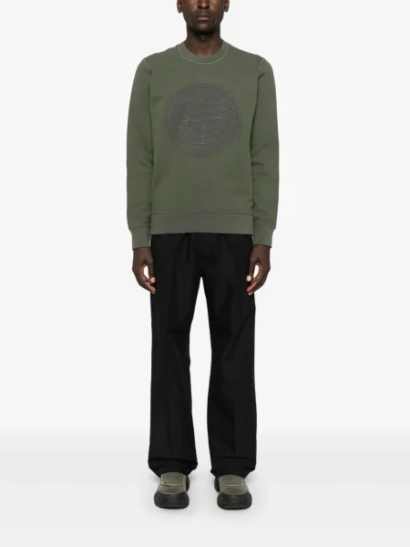 Hanorac Stone Island din jerseu cu strasuri verde