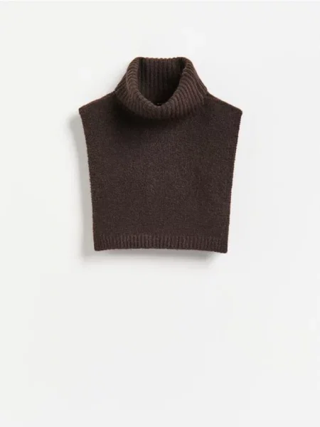 Reserved Poncho cu maletă gri-maroniu gri